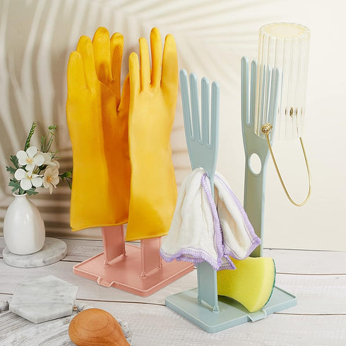2 Pieces Kitchen Glove Holder, Drying Rack for Gloves, Towel Storage Holders for Sponge Food Bags