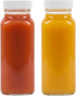 kitchentoolz 8oz Square Glass Juice Shot Bottle with Lid 2 Pack 8