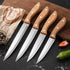 Ultra Sharp Paring Knife for Peeling, Cutting Fruits, Vegetables, and Meat, Stainless Steel with Wooden Ergonomic Handle