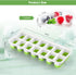 Ice Cube Trays, 4 Pack Durable Stackable Trays with Spill-Resistant Lids, Easy-Release Silicone Ice Maker