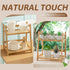 1 2 Countertop Display(Wood,10.2 Inch) Yalikop Pcs Tier Matcha Station Shelf Bamboo Coffee Mug Stand Storage Rack