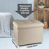 17x13x13inches ALASDO Ottoman Storage Ottoman Footrest Stool Foldable Foot Rest Footstool Bench for Living Room Beige