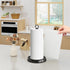 Black Paper Towel Holder for Standard & Jumbo Rolls, Stainless Steel Countertop Stand with Anti-Slip Weighted Base
