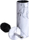 Deep & Sturdy Toilet Bowl Brush with Holder, Durable Silicone Scrubbing Tool for Bathroom Cleaning Supplies