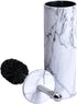 Deep & Sturdy Toilet Bowl Brush with Holder, Durable Silicone Scrubbing Tool for Bathroom Cleaning Supplies