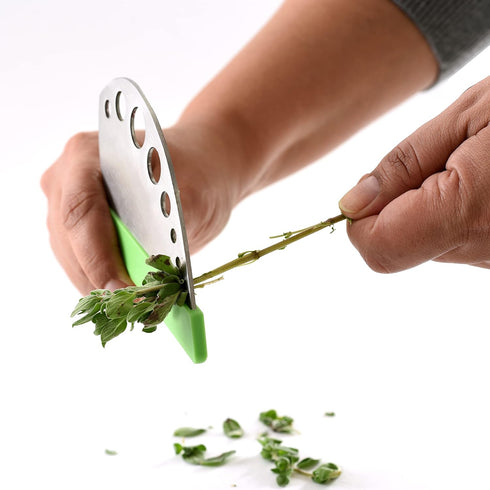 Norpro Stainless Steel Herbs Stripper and Chopper with Cover, 1 Piece, 4.75" x 2.88"