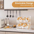5 2 Countertop/Wall-Mounted, keomaisyto Fresh Egg Holder with Dividers to Separate Eggs for a Week, Tier Stackable Wire