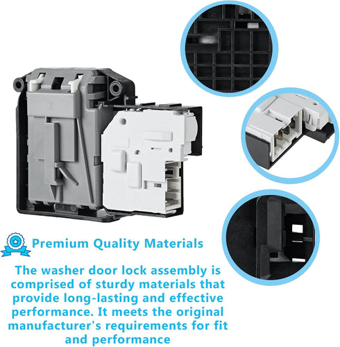 2024 New EBF61315802 Washer Door Lock Switch & MFG63099101 Washer Door Lock Strike Assembly Compatible with LG Kenmore