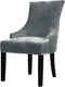 Lellen Velvet Stretch Wingback Chair Cover Slipcover - Reusable Protector Cover for Dining Room (Charcoal Grey, 1PC)