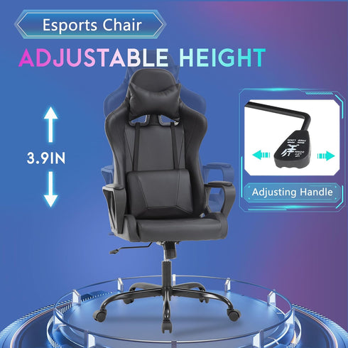 PayLessHere 360 Ergonomic Racing Desk Chair Gaming Chair Computer Chair with Armrests Swivel & Caster Pu Desk Task
