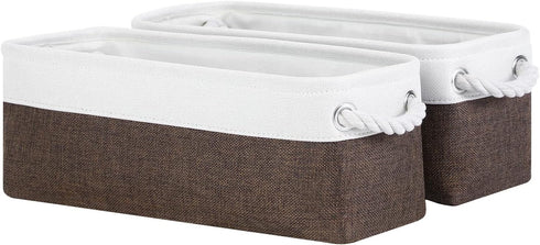 DULLEMELO Toilet Paper Storage Basket, Bathroom Basket for Toilet Paper, Cosmetics, Towels with Rope Handles