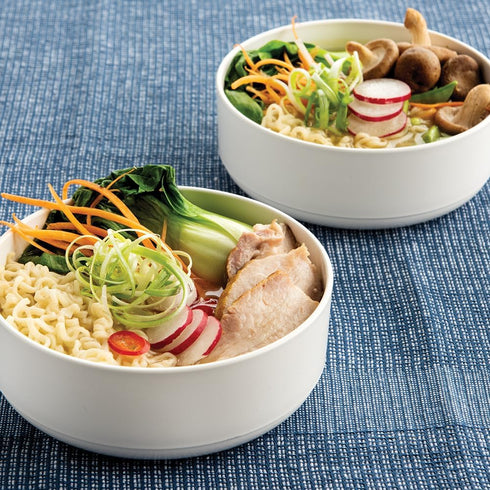 Nordic Ware Set of 2 Soup or Salad Bowls, White