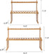 GURECOD 14.6"/18.5" 2 (14.6" Tiers Bamboo Plant Stand Shelf,Desk Flower Pot Holder,Adjustable Desktop Shelf Display