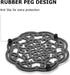 Yopay 2 Pack Heavy Duty Cast Iron Trivet, 7.7 inch Round Metal Holders for Hot Pans, Rustproof with Rubber Pegs