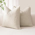 OTOSTAR Pack of 2 Linen Solid Throw Pillow Covers 18 x 18