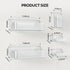 5 Pack Nieifi Adhesive Wall Shelf, Shower Shelves with Soap Holder, Shower Organizer for Bathroom Organization, Clear