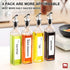 GMISUN Oil Dispenser for Kitchen, Glass Oil Container Set of 4, Cooking Oil and Vinegar Dispenser with Funnel and Labels