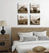 DJSYLIFE Highland Cow Wall Art - Rustic Farmhouse Canvas Poster for Men's Bedroom Office - 12" Wx12 Hx4