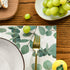 Artoid Mode Eucalyptus Leaves Summer Placemats for Dining Table, 12 x 18 Inch Set of 4 Green Rustic Vintage Washable
