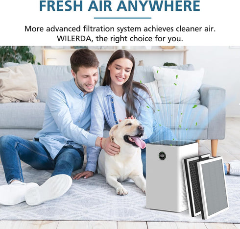 JF260 Replacement Filter for JF260 Air Purifier, 3-in-1 Pre-Filter, H13 True HEPA Activated Carbon, 4 Pack