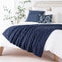 Battilo Navy Cable Knit Throw Blanket, Super Soft Cozy Decorative Knitted Blanket for Couch, Bed, Sofa, Chair 50"x60"