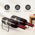 Countertop Wine Rack, 2 Bottles Storage, Metal Wine Holder, Cup and Water Bottle Organizer, 2 Pack, Black