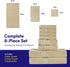 8 Set 100% Bath Towels Piece Towel Combed Cotton Bath + Hand + Washcloths Oeko-TEX Certified Soft & Absorbent Towels