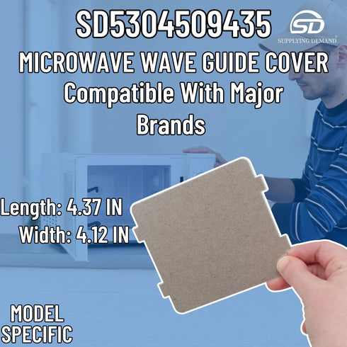 Supplying Demand 5304509435 Microwave Wave Guide Cover, Replaces 5304464061, 4546262
