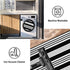 Black and White Striped Outdoor Rug, 24'' x 35'' Door Mat, Machine Washable Welcome Mats for Entryway and Bathroom