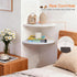 9inch Gieanoo White Corner Wall Shelf Solid Oak Wood Floating Corner Shelf with Wire Hole Corner Wall Storage Display