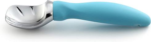 Spring Chef Ice Cream Scoop Aqua Sky with Soft Grip Handle, Professional Heavy Duty Sturdy Scooper for Gelato