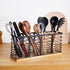 Large Kitchen Utensil Holder, 15.7" x 4.2" x 6.9", 4 Compartments Utensil Caddy for Farmhouse Cooking