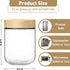 16oz 4 Pack,Overnight Overnight Oats jars Oats Containers with Bamboo Lids for Meal Prep,Wide mouth Mason Glass Salad