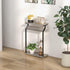 Livofloral Narrow End Tables for Small Spaces, Skinny Grey Side Table Living Room, Small Narrow Side Table for Couch