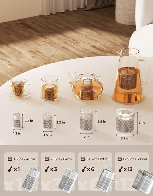 2 Pack 304 Reinmoson Extra Large Tea Infuser for Loose Tea & Spice Infuser for Cooking, Extra Fine Mesh Large Tea