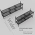 45.6" 2-Tier Closet, Shoe Rack, Expandable Shoes Storage Metal Shoe Shelf Stand Stackable Boot Organizer for Entryway