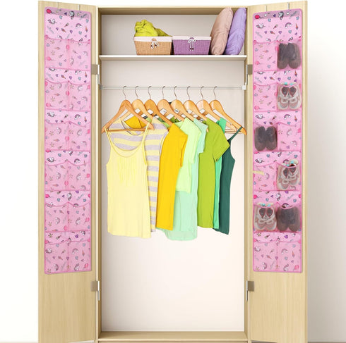 2 24 Closet Windyun Pcs Kids over The Door Shoe Organizer Pockets Unicorn Baby Water Bottle Organizer Rack Hanging