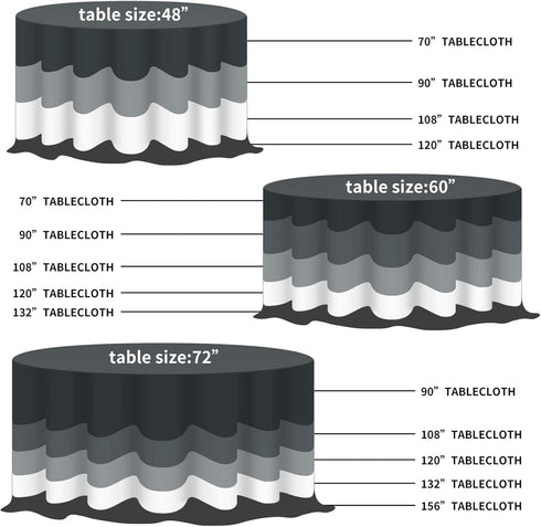 108 Inch Round Tablecloth - Washable Polyester Decorative Table Cover for Wedding Party Dining (Navy)