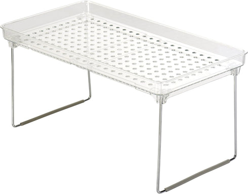 madesmart Medium Stacking Shelf, Organizer for Spices, Make-Up, Bottles & Jars, Collapsible
