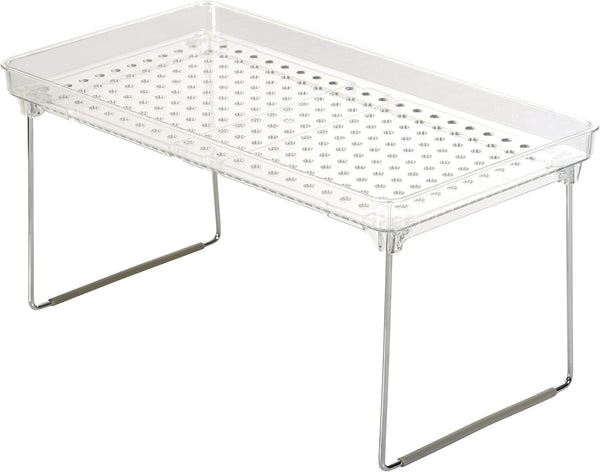 madesmart Medium Stacking Shelf, Organizer for Spices, Make-Up, Bottles & Jars, Collapsible