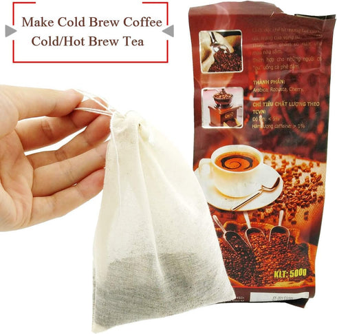 Cheesecloth Bags for Straining - 4 PACK - X-Small Reusable Cold Brew Coffee Cheese Cloths Strainer