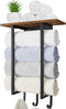 ELITEROO Towel Racks for Bathroom Wall Mounted, Towel Holder with Wooden Shelf