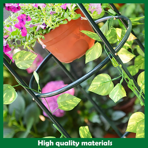 LeJoy Garden 100% 6.3 Tower Obelisk Garden Trellis Metal Feet Tall Plant Support for Climbing Vines and Flowers