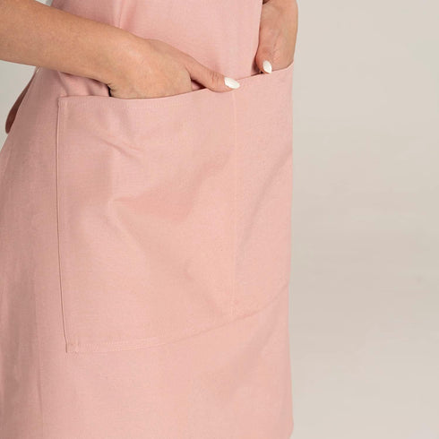Kitchen Apron Waterdrop Resistant Cotton Apron - Adjustable Aprons for Women with Pockets, 10 Color Options