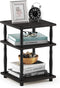 Furinno Turn-N-Tube Easy Assembly Multipurpose End Table, Side Table, Nightstand, French Oak Grey/Black