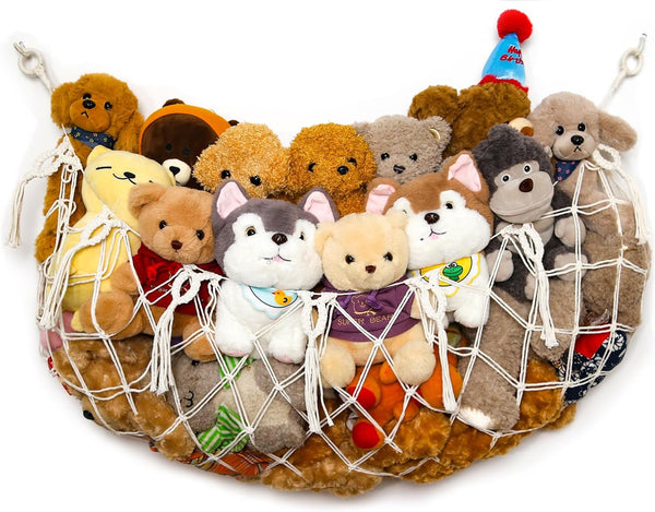 YKBU Stuffy Animal Net for Stuffed Animals Storage Hammock Macrame Stuffed Animal Toy