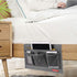 Bedside Caddy Organizer, Grey Under Mattress Caddy Holds Magazines, Books (4 Pockets)