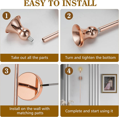 Set 2 33 Inch) lobolighting Candle Sconces of Long Wall Candle Holder Gold Candle Sconce Modern Wall Sconces Candle