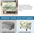 55"-63" 06 KRFOONN Stretch Ottoman Cover Slipcovers Rectangle Fit Length Footrest Stool Covers Printed Ottoman Cover