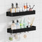 Wisfame Adhesive Shower Caddy,Rustproof Shower Shelve with Large Capacity,Quick-Dry Metal Bathroom Shelves with